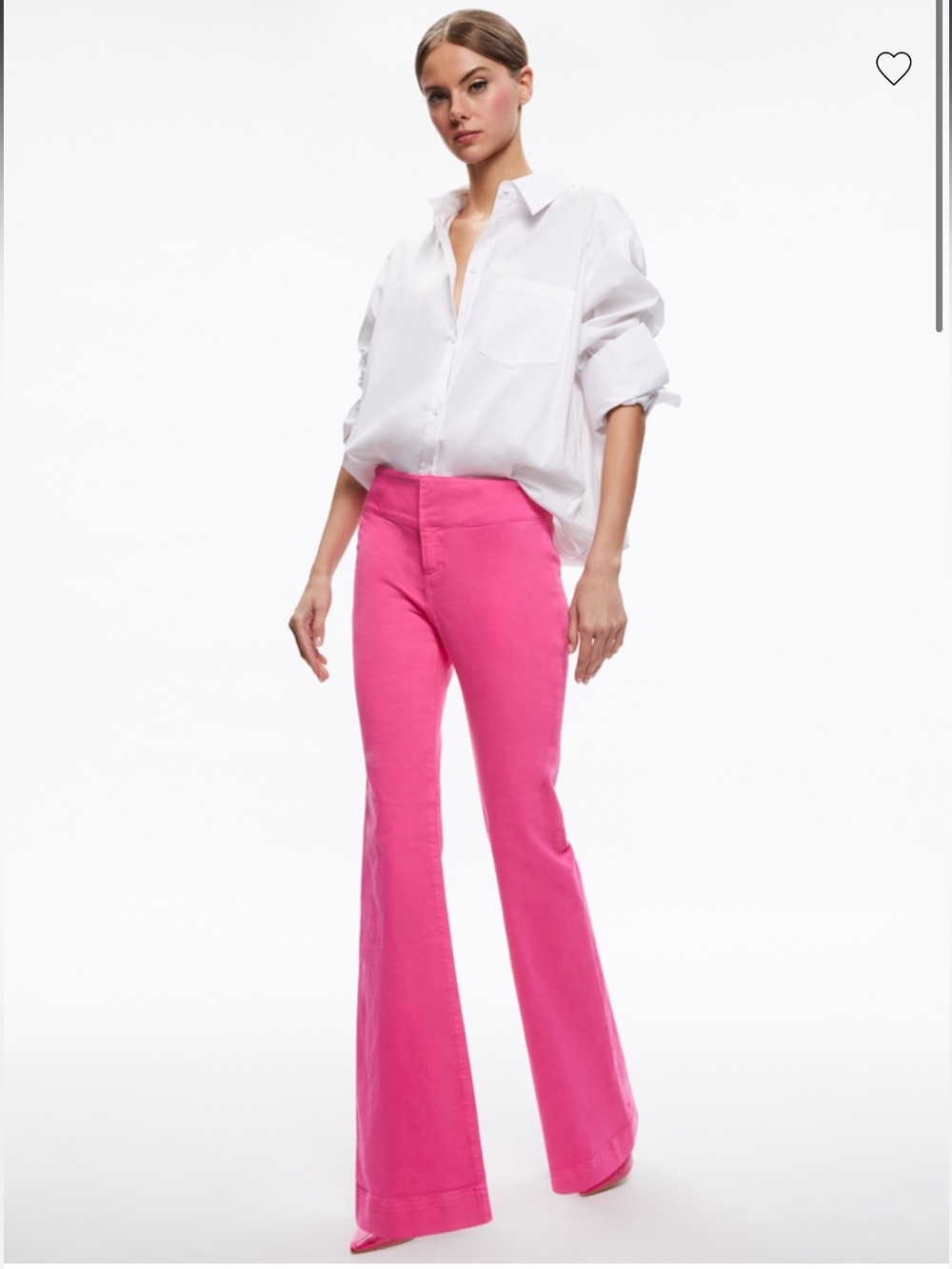 Alice + Olivia Candy Pink Flared Jeans